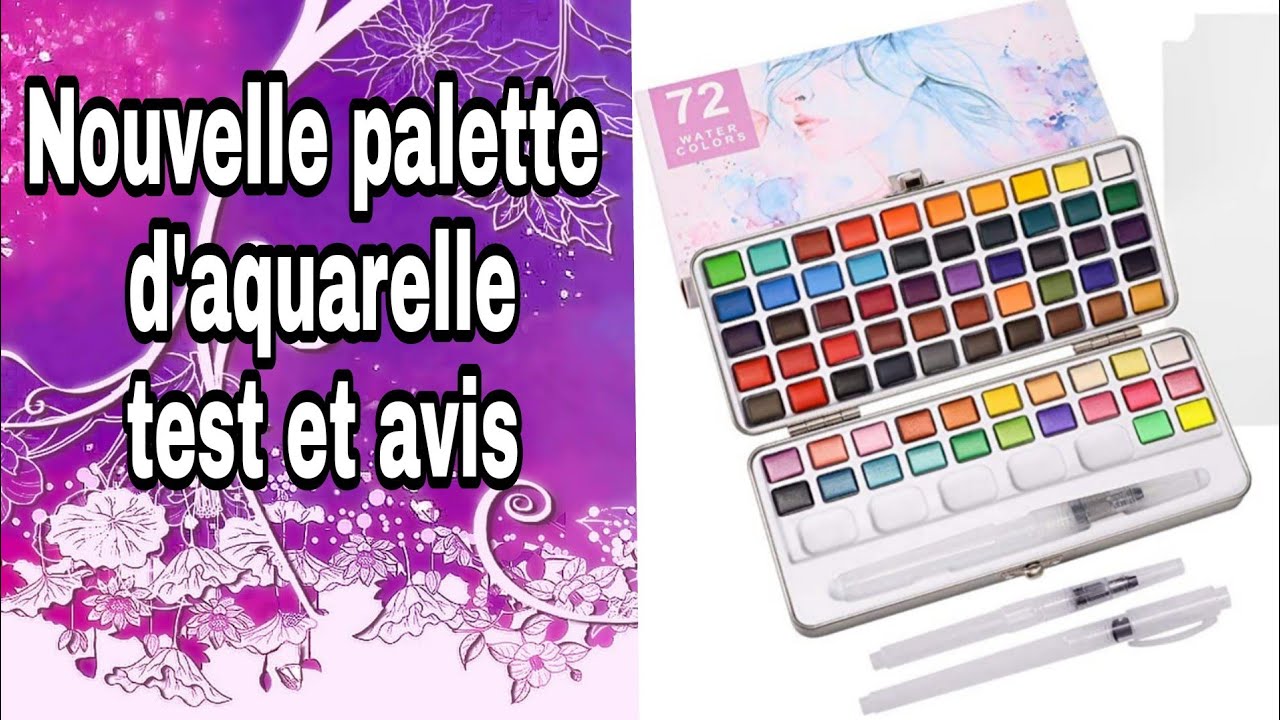 Test palette  Zitfri aquarelle 72 couleurs. 72  Zitfri water colors