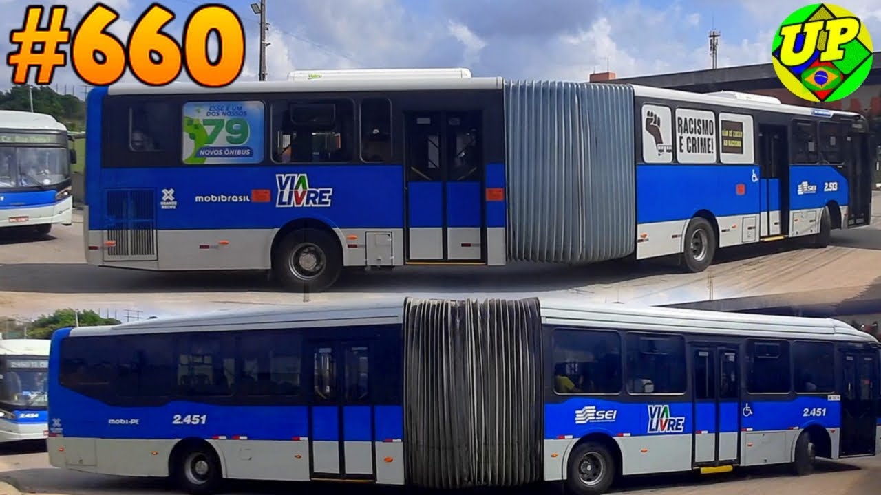 #660 Ti Camaragibe - Muitos ônibus e BRTs no acesso ao terminal