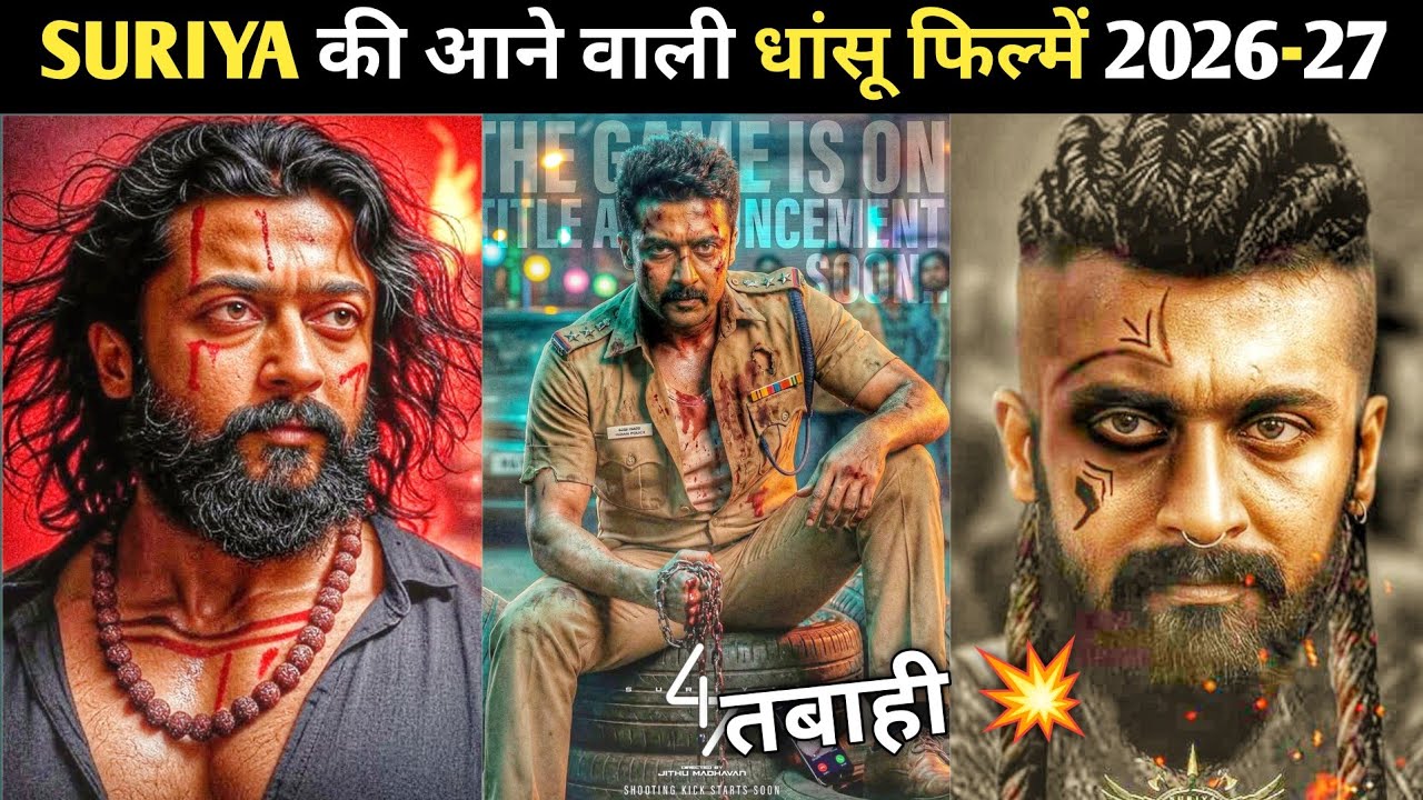 Top 10 Suriya Upcoming Action Movies 2026-27 | साउथ हीरो सूर्या की आने वाली 10 बड़ी दमदार फिल्में