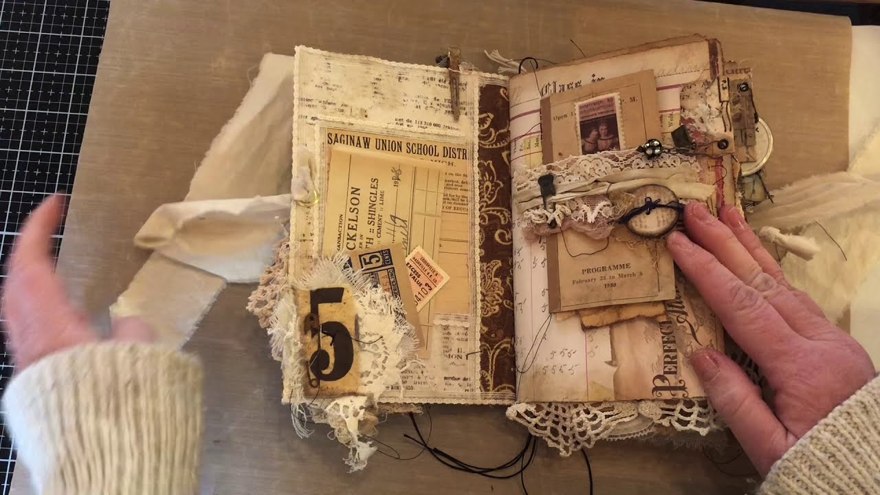 Винтажный журнал Grungy Junk, листай старую книгу