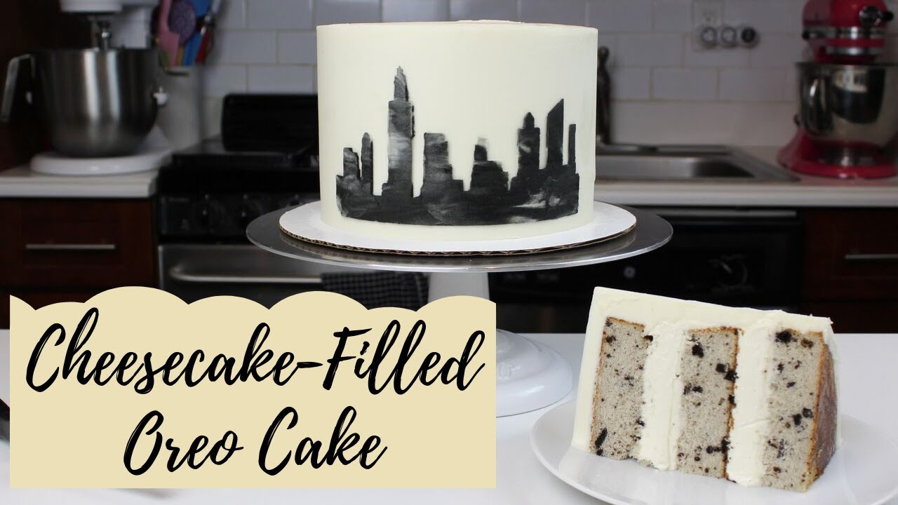 Cheesecake Filled Oreo Cake | CHELSWEETS