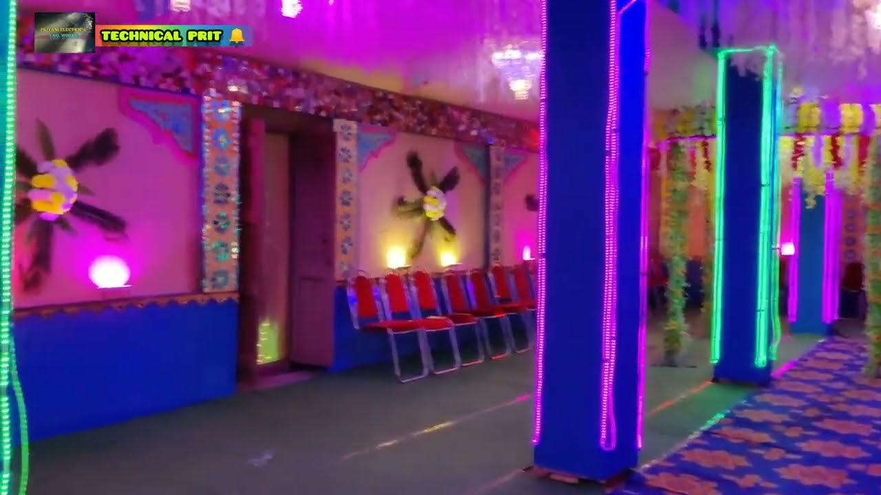 WEDDING PARTY LIGHTING DECORATION.// 20 port pixel led parallel connection VIDEO. Lighting video