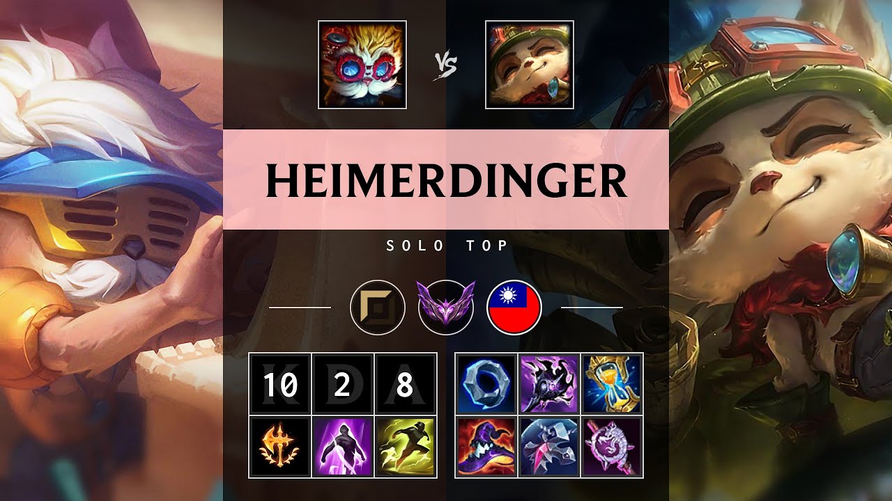 Heimerdinger Top vs Teemo - TW Master Patch 25.17