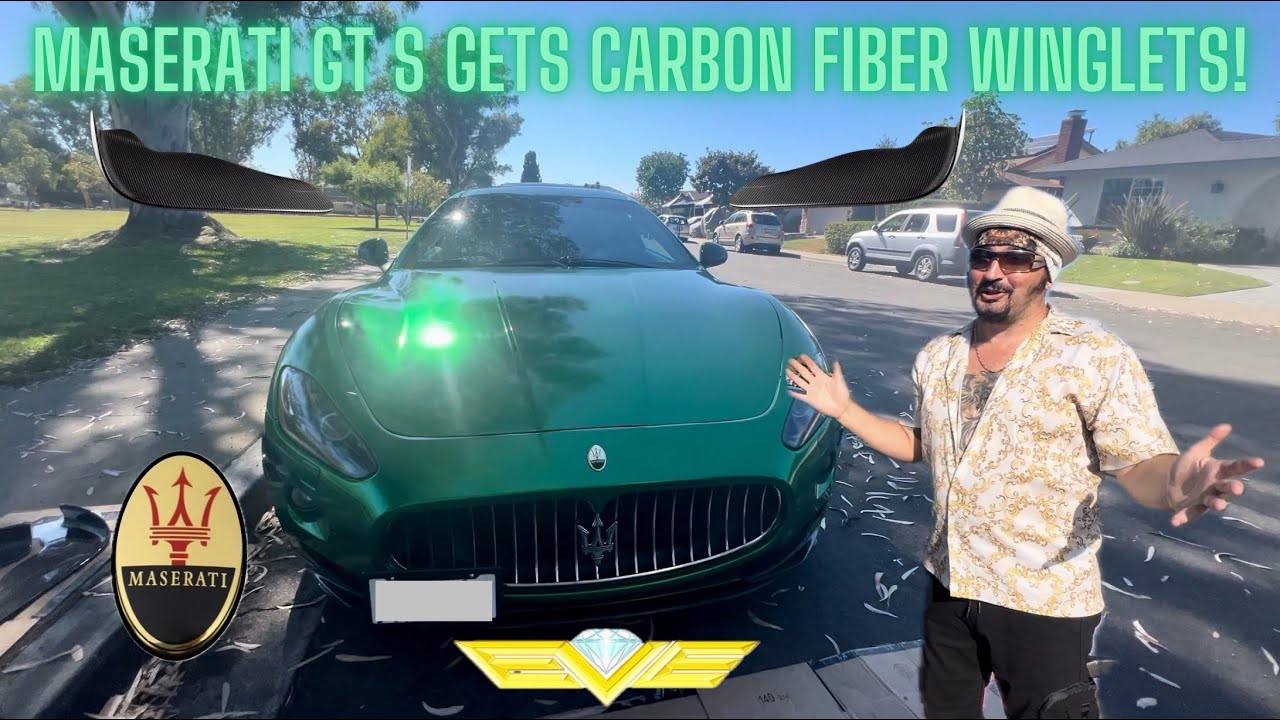 #MASERATI GT S GETS CARBON FIBER MUD FLAPS & WINGLETS!