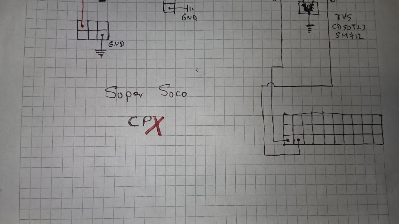 V#438. Super Soco CPX. Diagrama de comunicacion CAN y 485.
