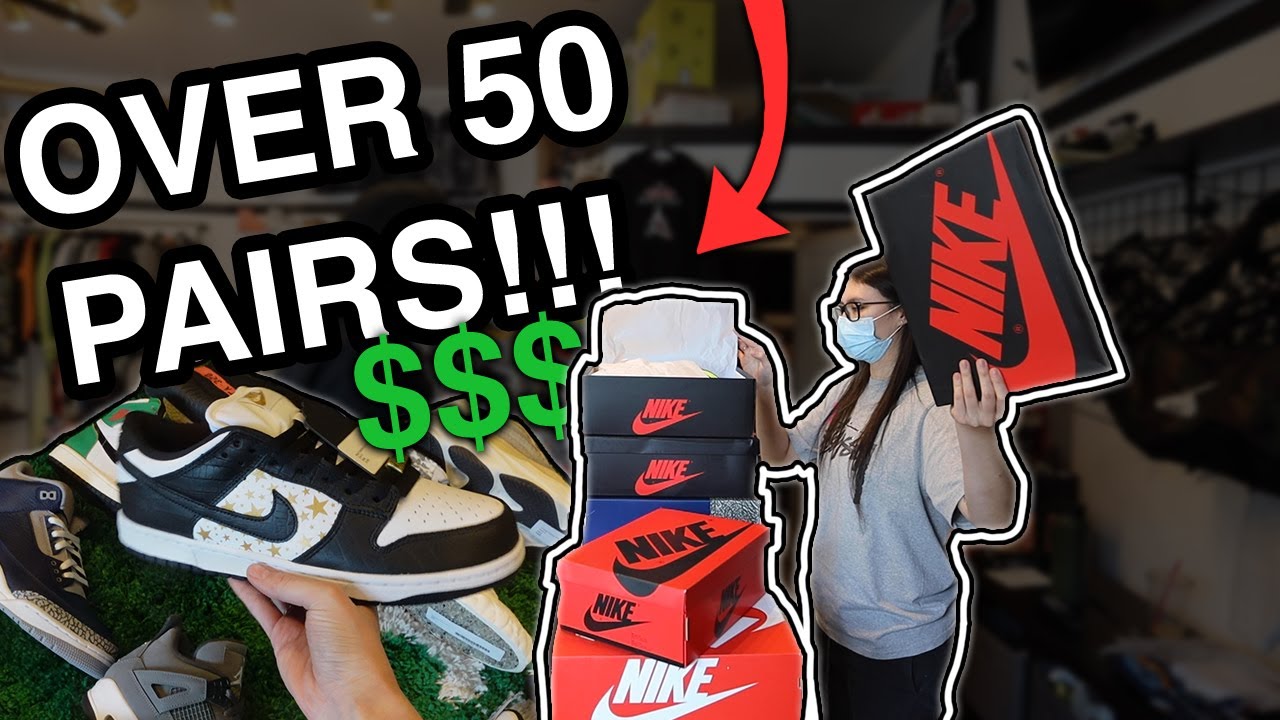 Buying RARE Sneakers on One of Our Busiest Days EVER! Bought Over 50 Pairs of Shoes!
