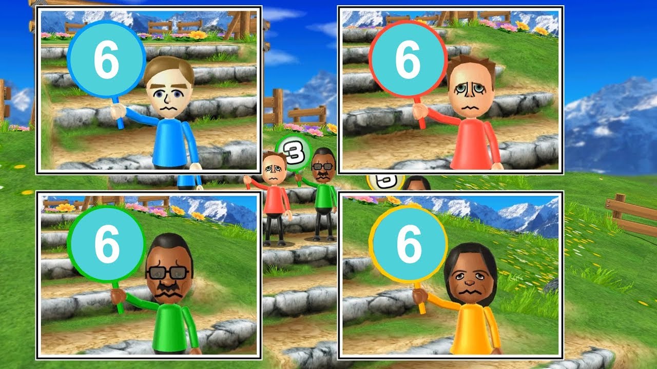 Wii Party Minigames Player vs Barbara vs Hiroshi vs Maria