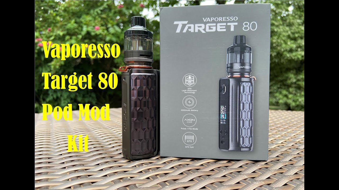 Vaporesso Target 80 Kit | Compact & Durable | Superb flavour | GTX coil compatible | 510 connection