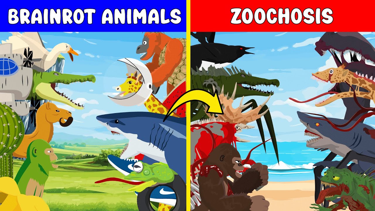 Brainrot Animals and Zoochosis | Brainrot Monster Animation