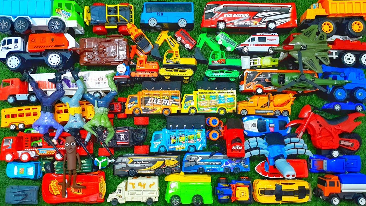 Mobil Mobilan Truk Oleng, Truk Tronton, Truk Molen, Excavator, Mobil Balap, Ambulance, Kereta Thomas