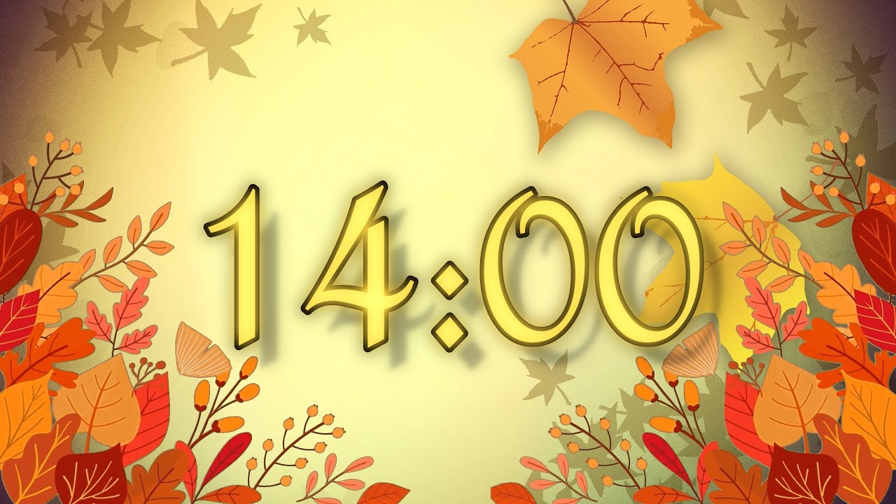 14 Minute Autumn Fall Timer with Calm Relaxing Music | Wind Chime Alarm