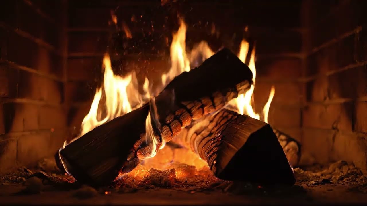 Cozy Fireplace Glow – 10 Hours of Realistic Crackling Fire Sounds (4K UHD)