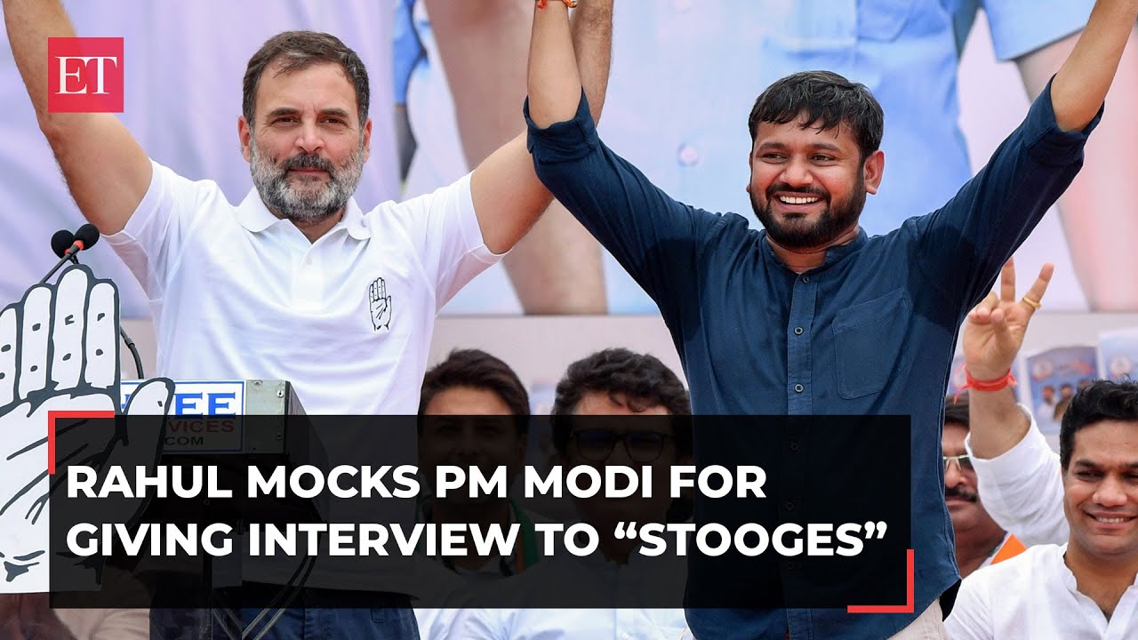 Rahul Gandhi campaigns for Kanhaiya Kumar, mocks PM Modi for giving interview to his “stooges”