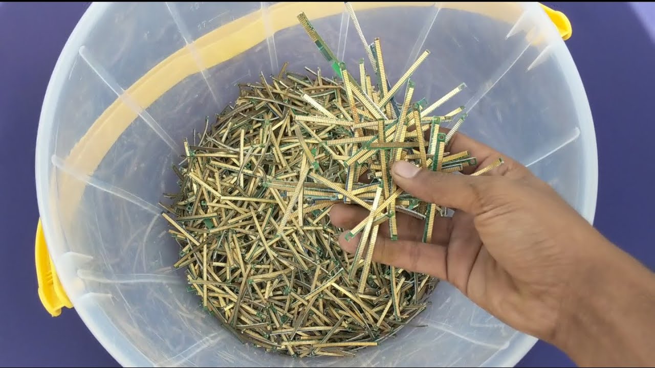 Computer scrap ram gold recovery