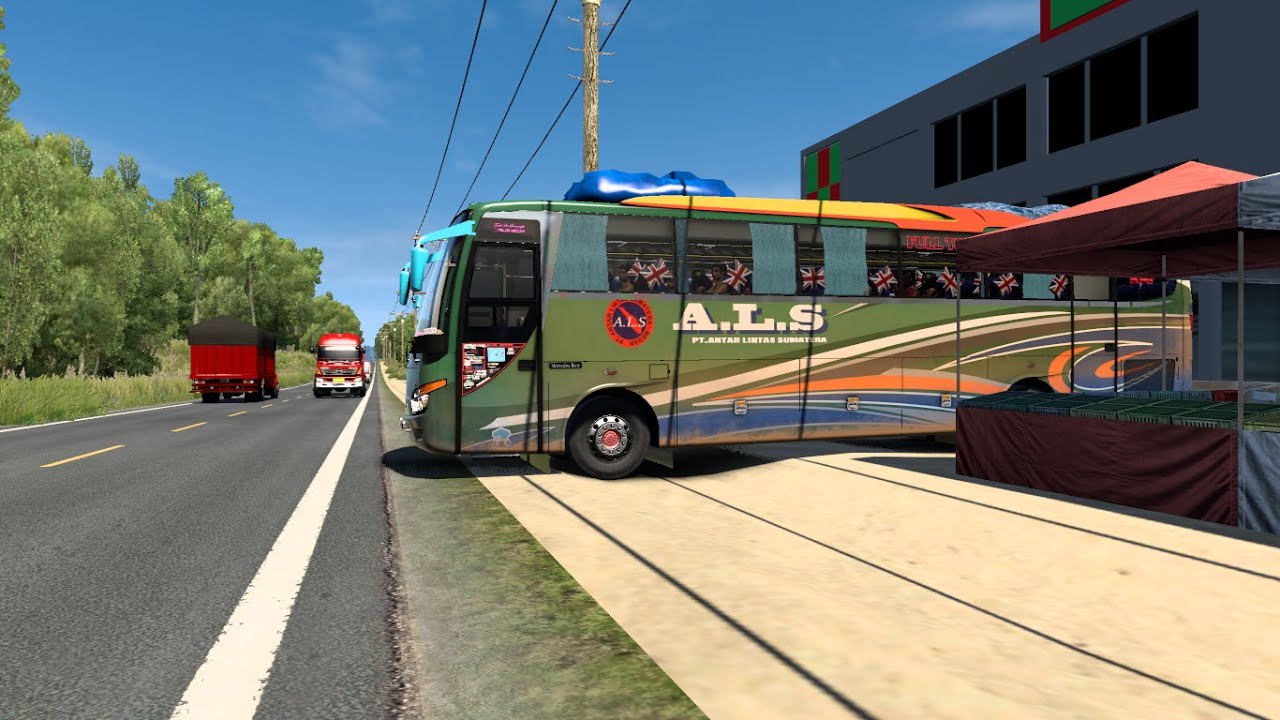 BUS ALS 220 ANGKUT PAKET DI KOTA BALAM DARI SEMARANG --FULL KOTOR  #live #eurotrucksimulator2 #ets2
