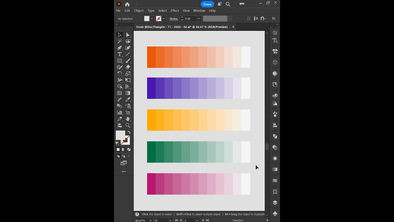 Adobe Illustrator 2026 &mdash; Советы по созданию градиентных цветовых палитр с помощью инструмента &laquo;См...
