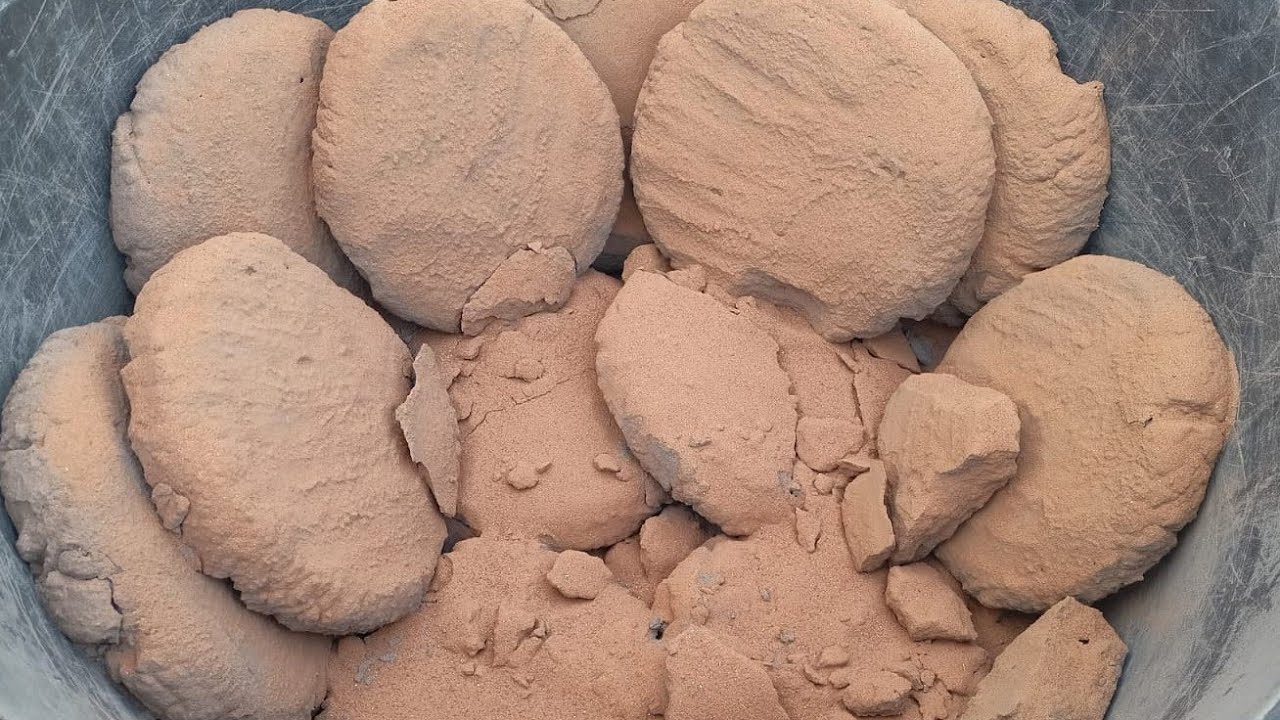 ASMR: Super dusty soft 🌪 Pure cement+ red dirt combo texture slabs dry crumble🌪🌪