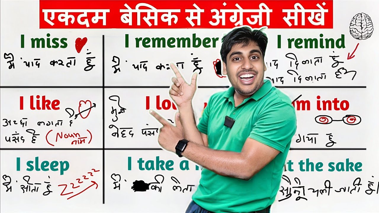 स्कूल में नहीं बताते i miss और i remember, सीखो इंग्लिश बिना ग्रामर, English Speaking Basic