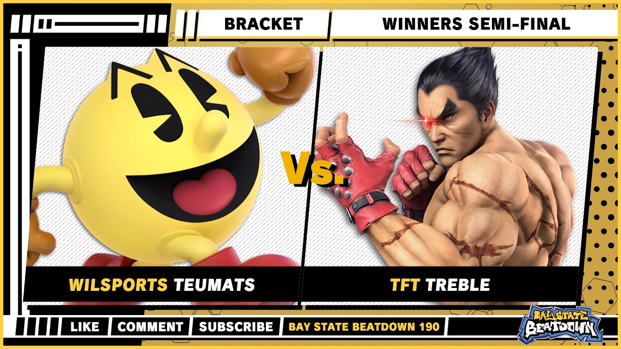 Bay State Beatdown 190 - Winners Semi-Final - Teumats (Pac-Man) VS Treble (Kazuya) - SSBU Singles