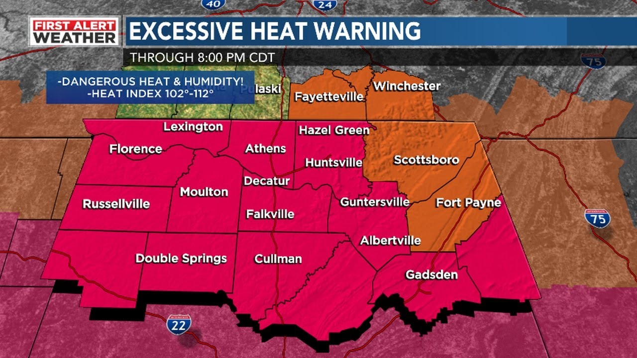 WAFF 48 First Alert Weather: Dangerous heat Monday with strong to severe afternoon storms