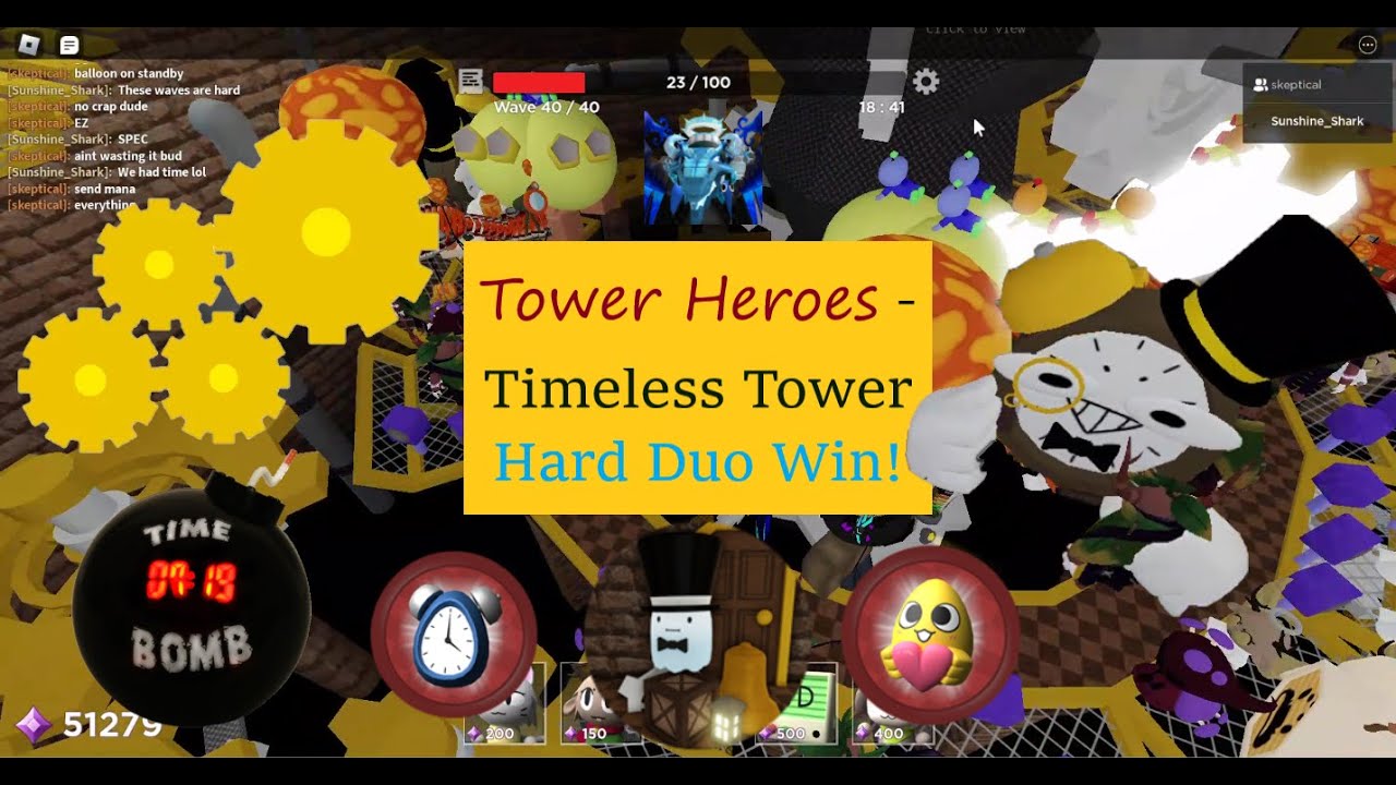 (Easter Update!) Timeless Tower Hard Duo Victory! || [Roblox] Tower Heroes