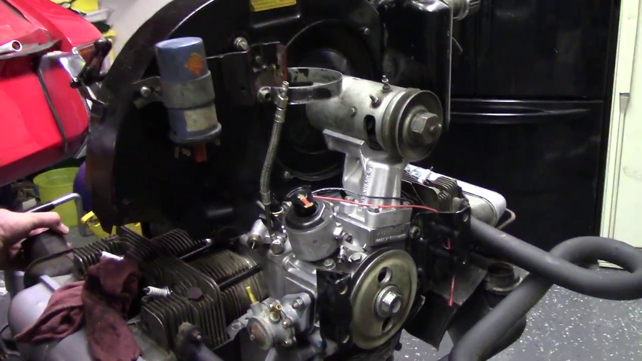 Porsche 912 Engine Rebuild Part 24, Fan shroud, intake manifold, sheet metal, flywheel