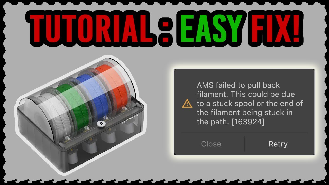 How to Fix Bambu AMS Filament Stuck in Path! | Easy DIY Fix