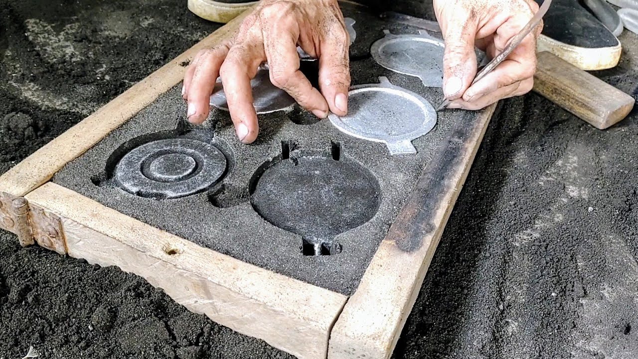 Como hacer moldes en arena para aluminio.