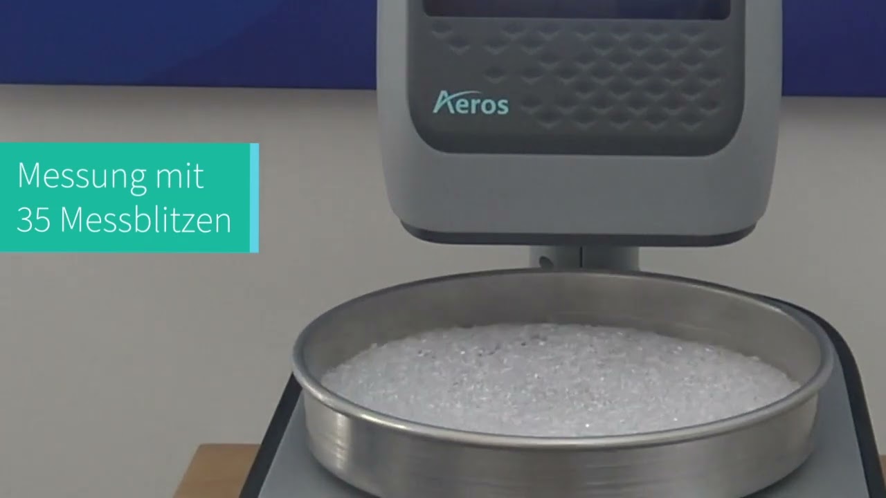 Farbmessung von transluzentem Granulat Hunterlab Aeros Essentials