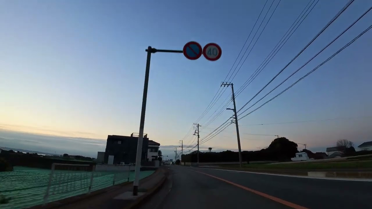 4K 朝焼け港町ドライブ 三浦海岸→城ヶ島→三崎漁港