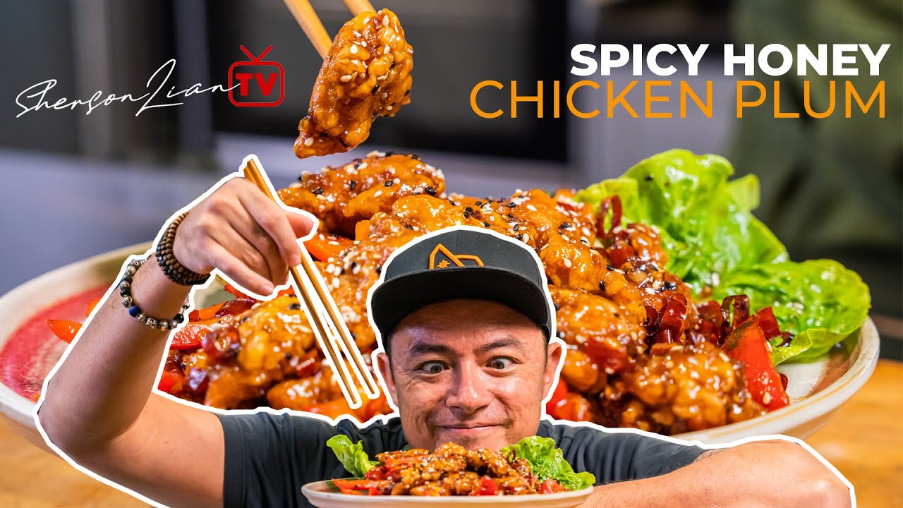 CRUNCHY & SPICY HONEY PLUM CHICKEN | Sherson Lian