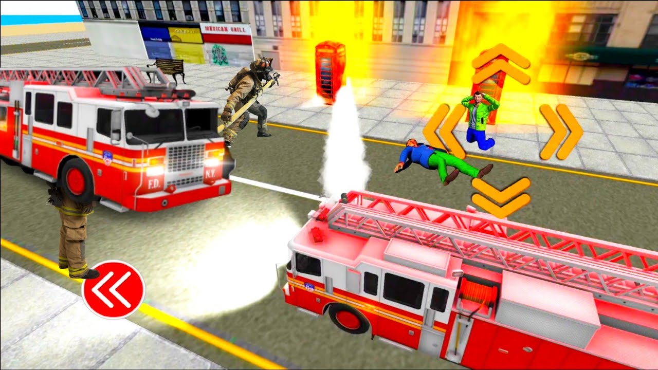Real Fire Truck Driving Simulator - Fireman's Daily Job Game- Android iOS Gameplay #19