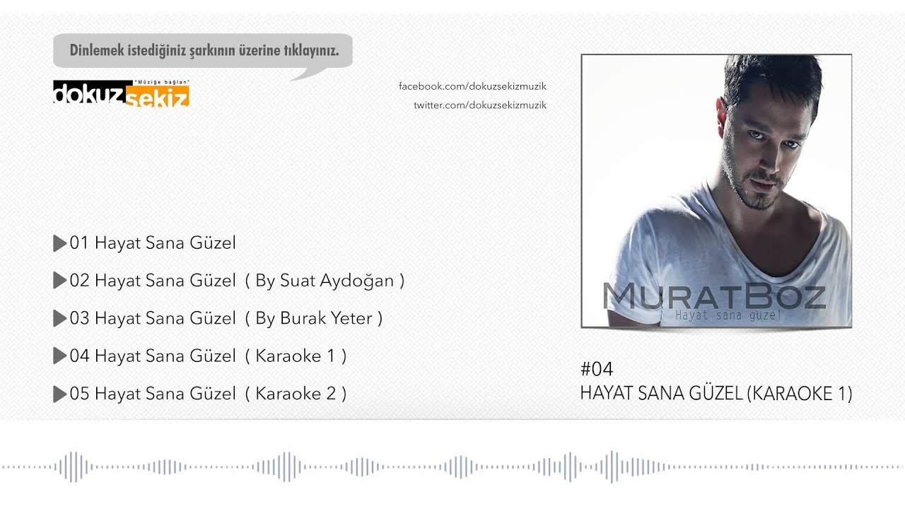 Murat Boz - Hayat Sana Güzel (Karaoke 1)  (Official Audio)