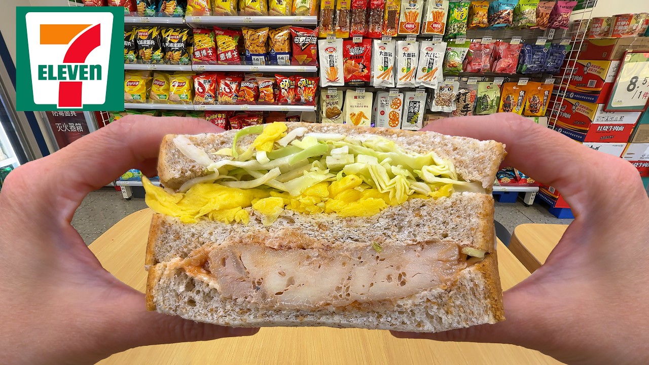 Eating Convenience Store Food in China for 24Hrs |Peaceful Edition|