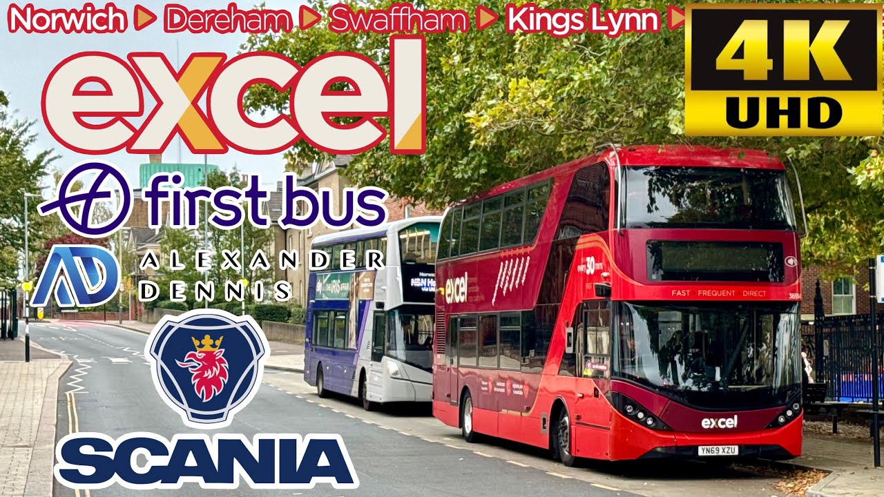 [First Bus Eastern Counties: Excel A Norwich to King’s Lynn, Cringleford, Dereham, Swaffham, Necton]