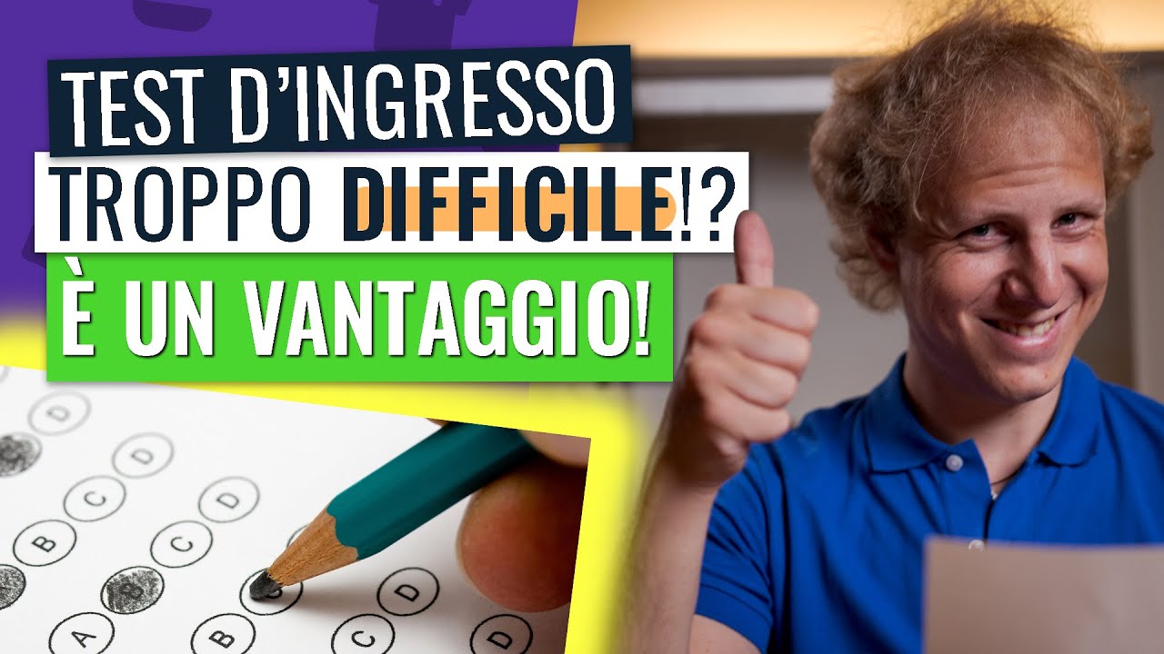 Il TEST D'INGRESSO a MEDICINA è TROPPO DIFFICILE?