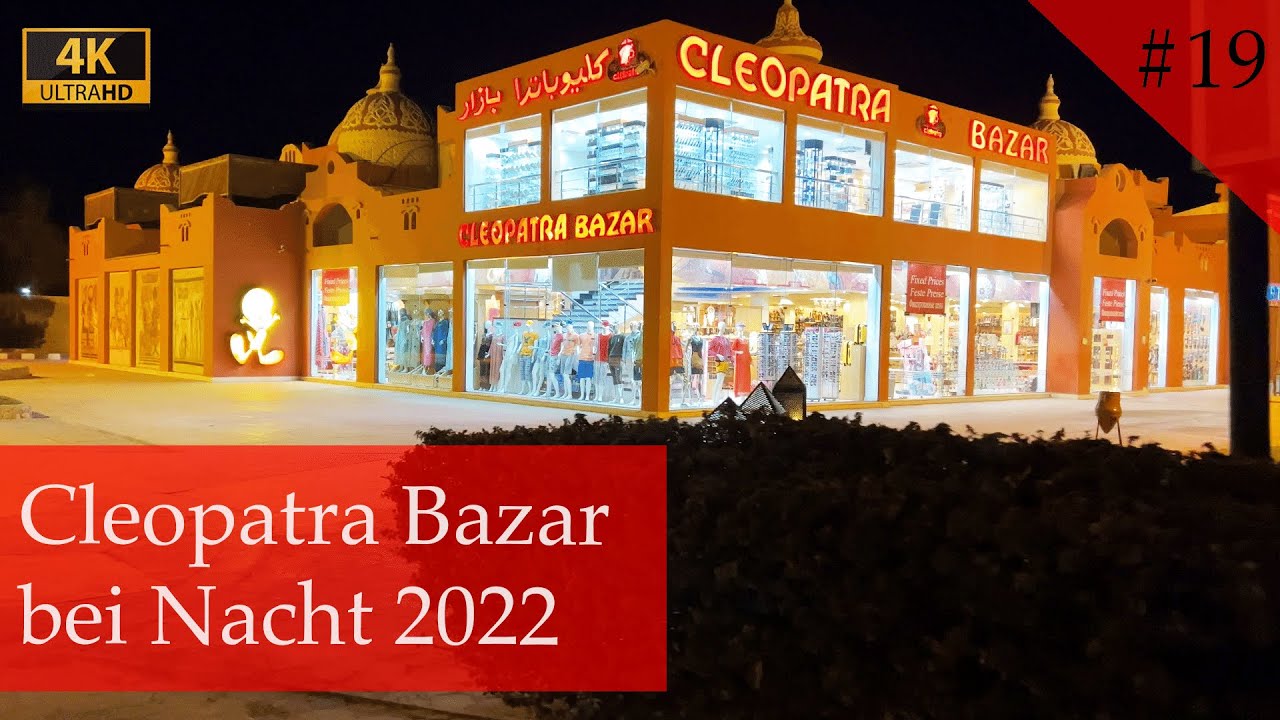 Abendspaziergang und Shopping beim Cleopatra Bazar | Hurghada 2022 (Vlog #19)