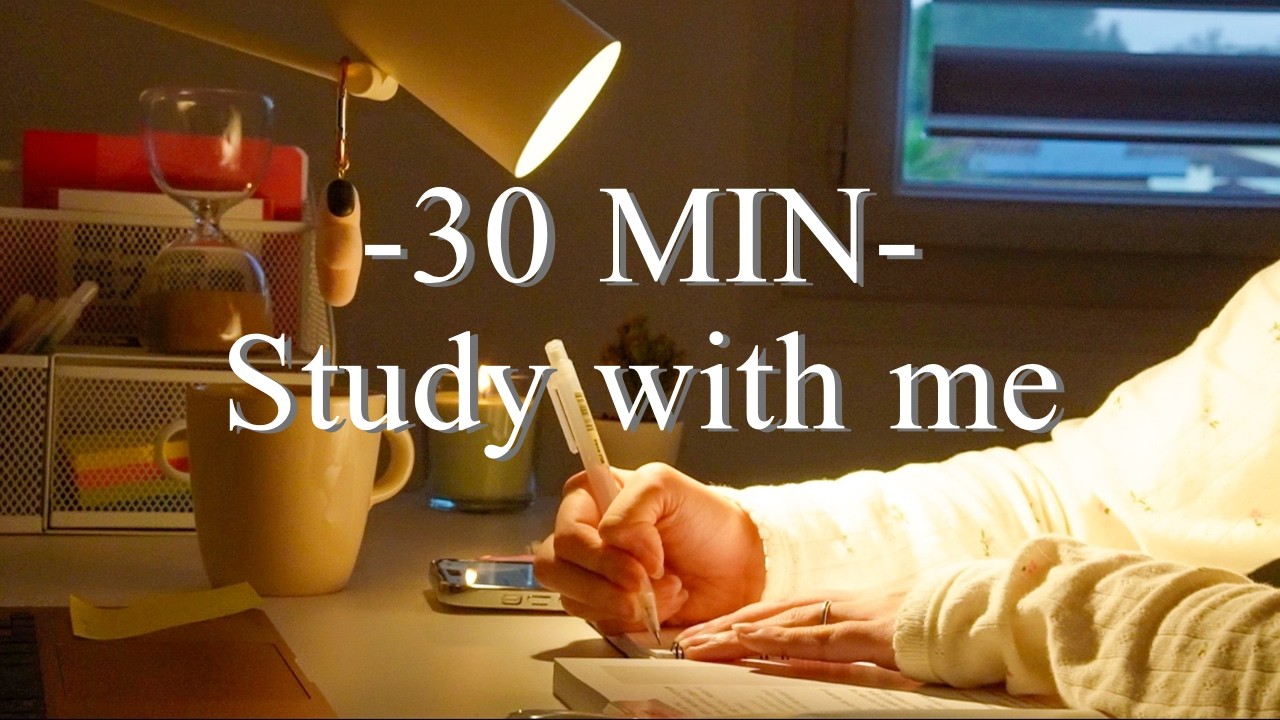 Study With Me 30 MIN | Sunrise Morning Study | Relaxing Music