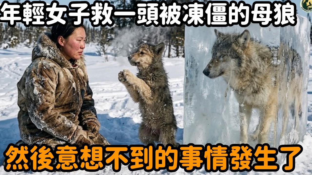 一位年輕女子救了一頭被凍僵的母狼——然後意想不到的事情發生了#感動 #淚目 #不可思議 #震驚 #奇跡 #心靈飼養員