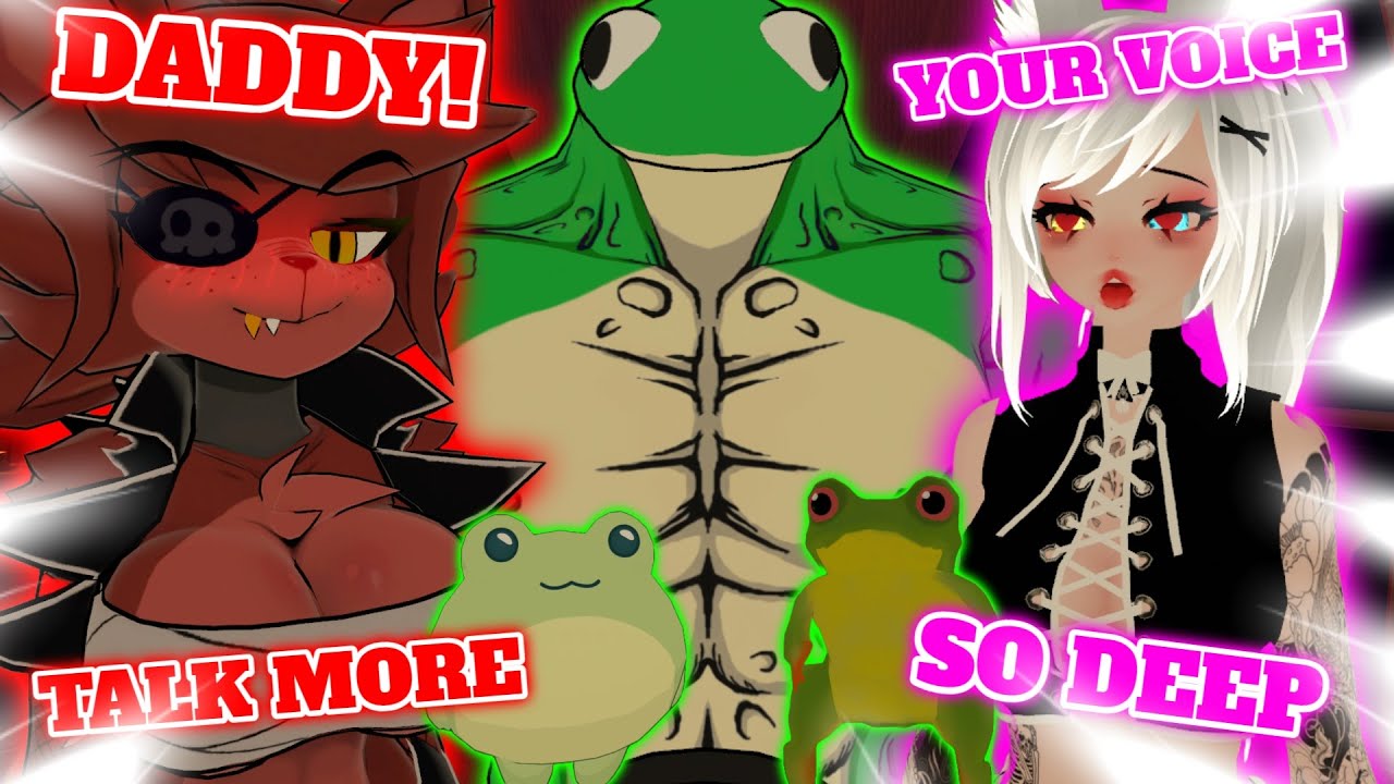 people react to a deep voice frog on vrchat