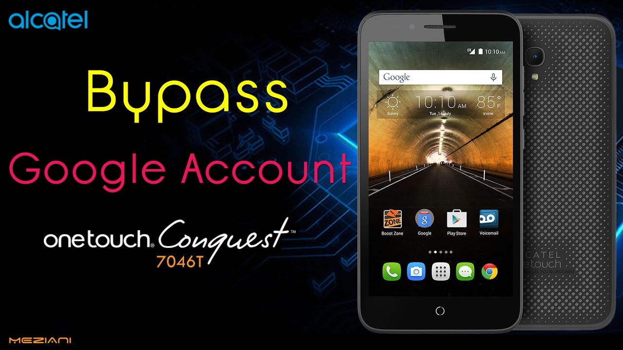 Bypass Google Account Alcatel OneTouch Conquest 7046T Remove FRP