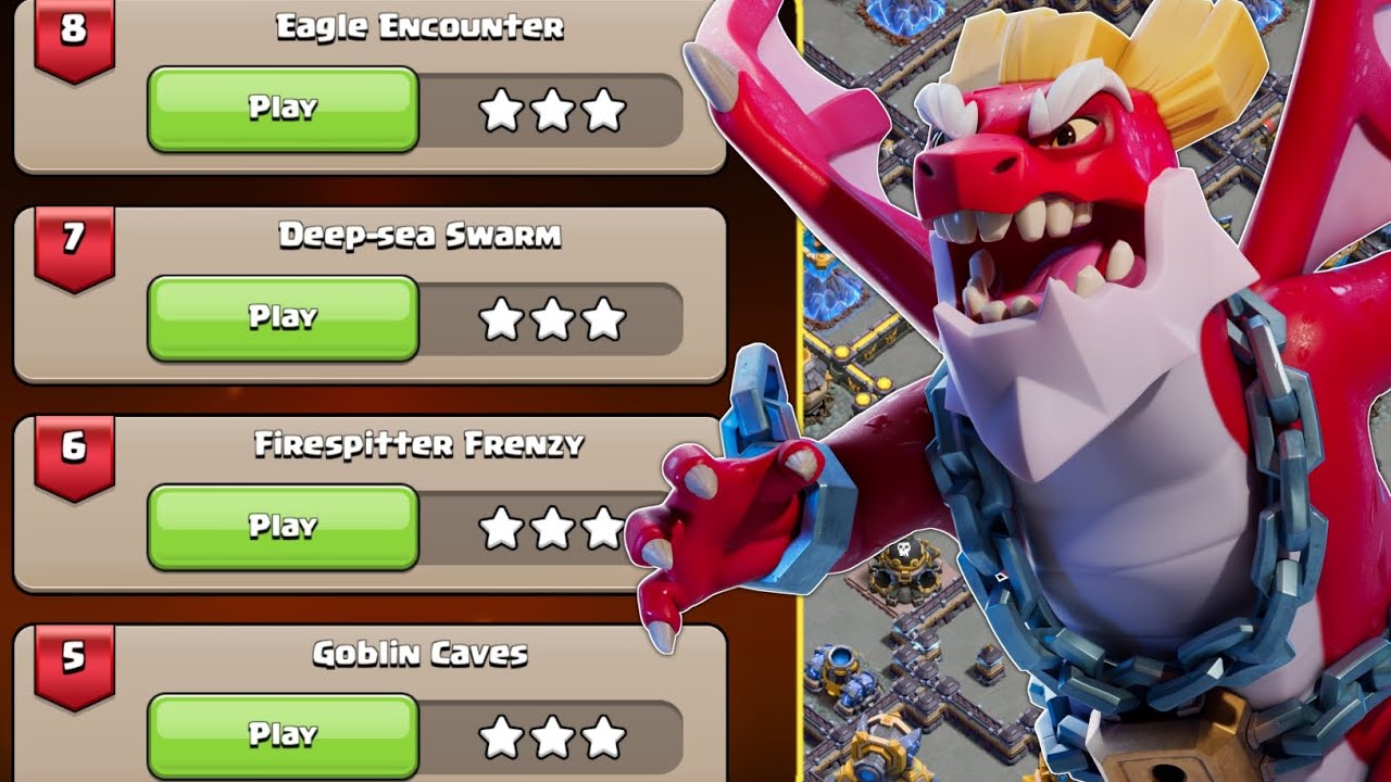 Dragon Escape Challenges 5–8 | Easy 3 Star Guide | Clash of Clans