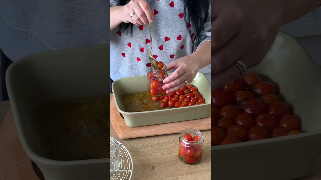 🍅Tomato Confit🍅 #shorts #tomatoes #tomato #easyrecipes #tomatoes #seasonalfood #lunchtime #confit