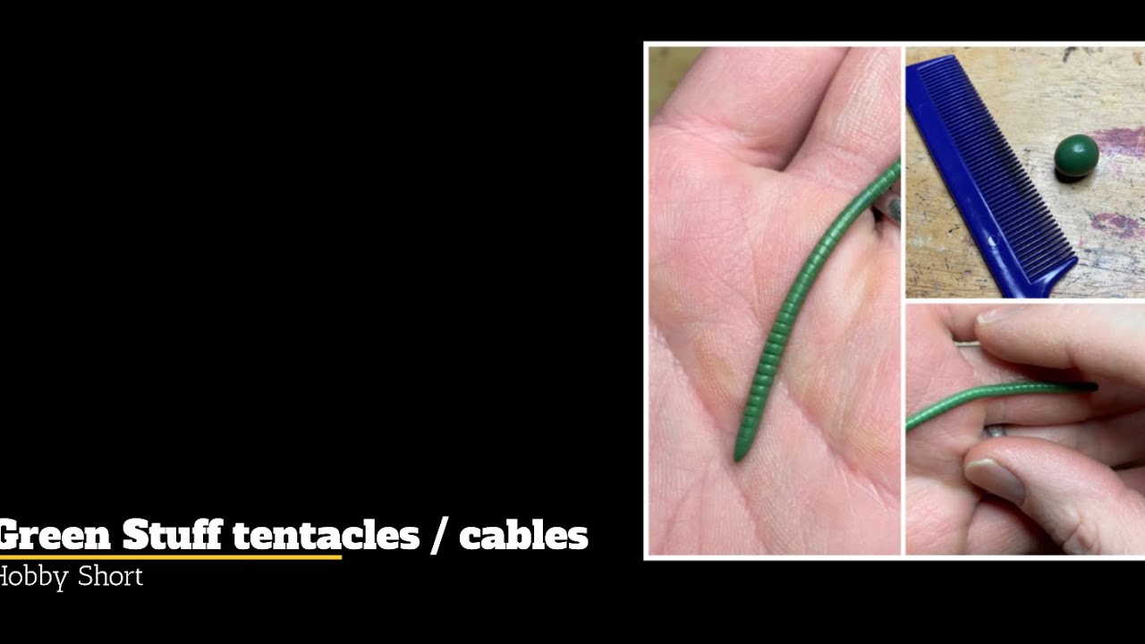 Making tentacles and cables with green stuff and a comb, hobby short vid