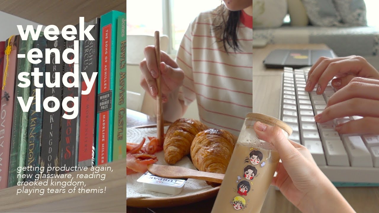 a chill weekend study vlog 🏠 days at home, taking it easy, reading crooked kingdom!