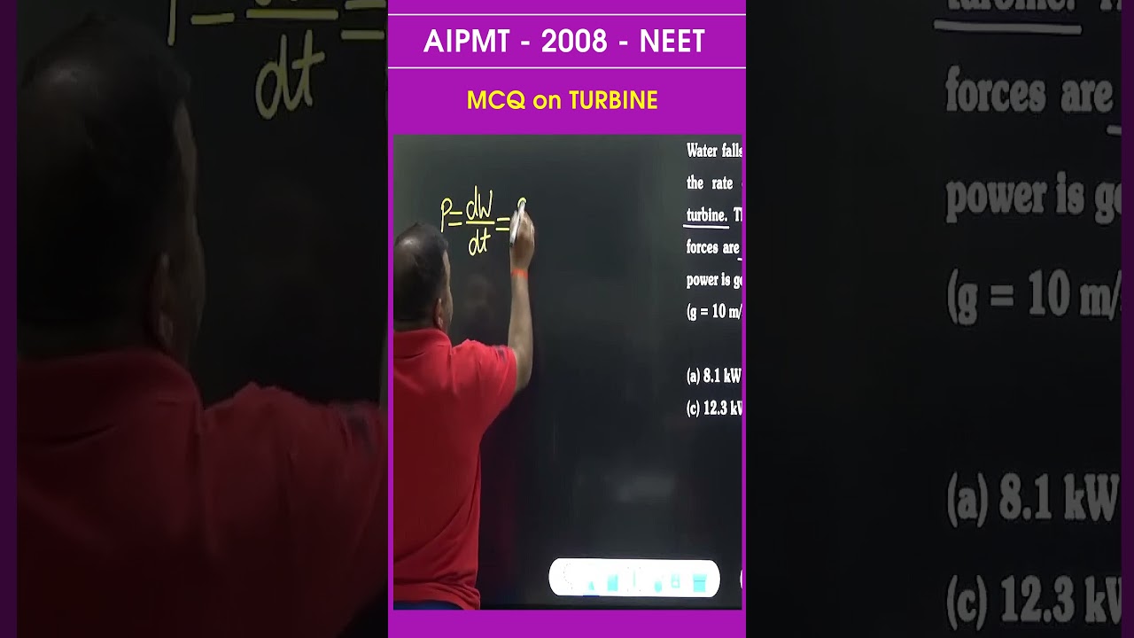 👉 AIPMT - 2008 - NEET || MCQ on Turbine  || #sardanasir #neetbiology #neet2023