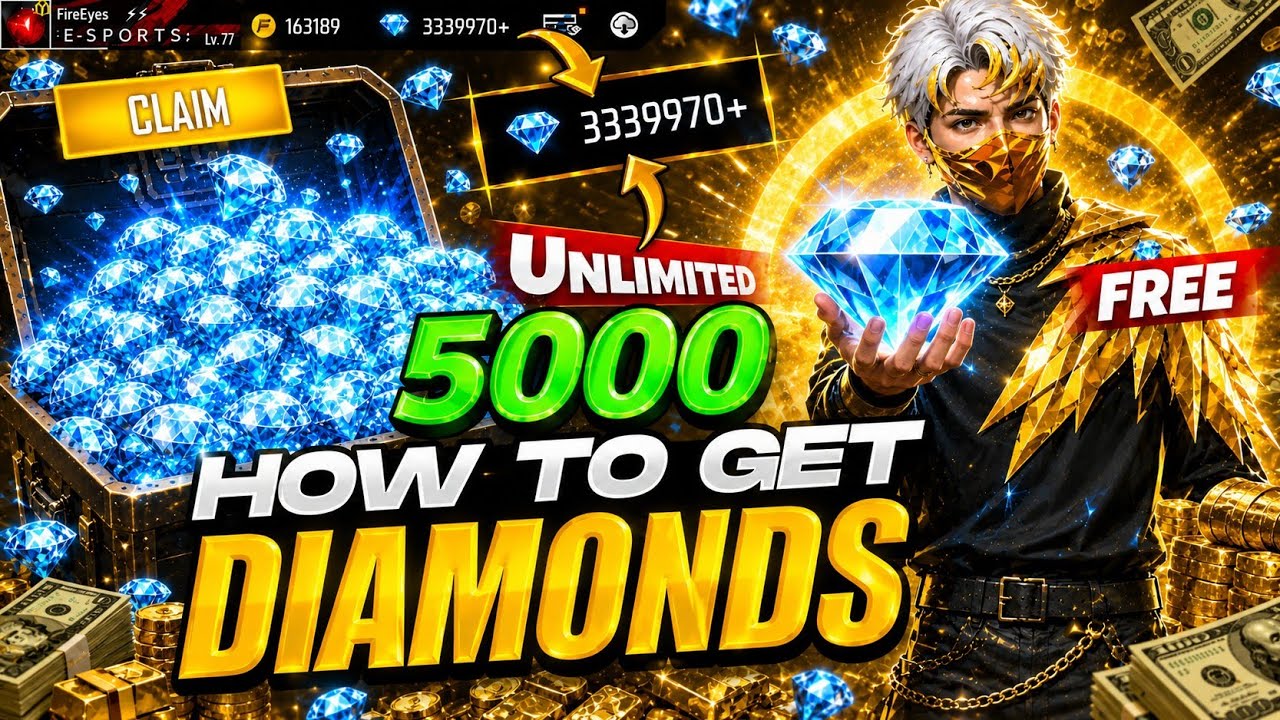 🤯💎How to get 5,000 Diamonds in Free Fire🔥 2026 Latest Trick 100% Working