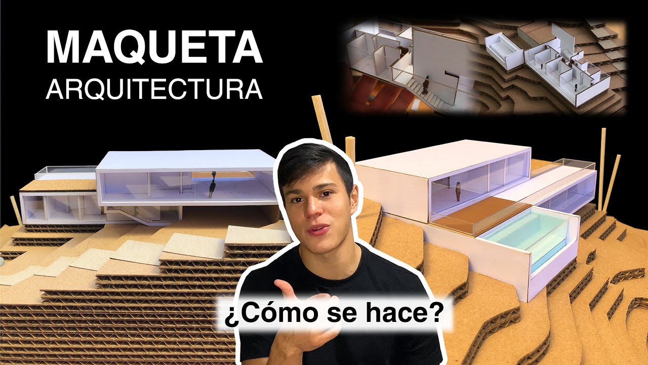 ¿Cómo se hace una maqueta de arquitectura? paso a paso con Maqueta en terreno inclinado