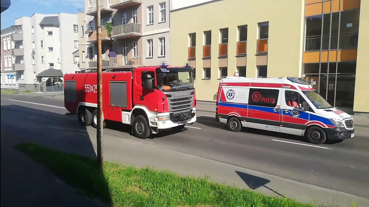 [ALARMOWE WYPRZEDZANIE 1-25 PRZEZ KARETKE][MEGA TRĄBY][WYPADEK] [ALARMOWO PLUTON]551[P]21,43,25