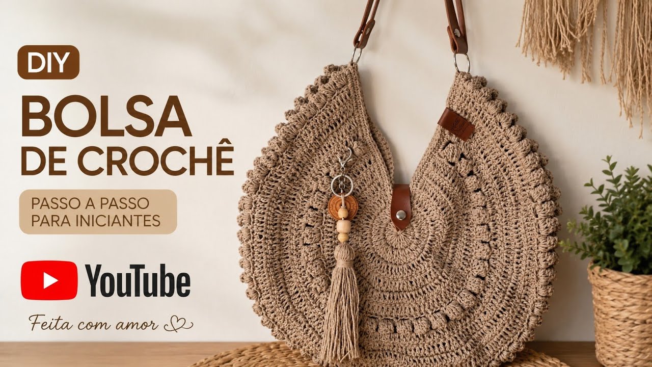 BOLSA DE CROCHE   Flor do Tempo 